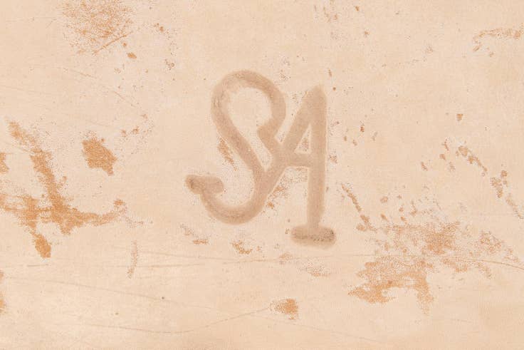 Detail image of 5' 10 x 7' Cowhide Leather Rug