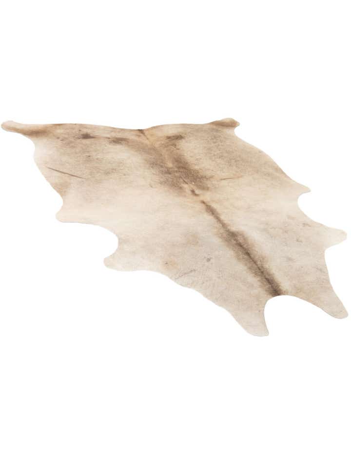 5' 4 x 6' 2 Cowhide Leather Rug