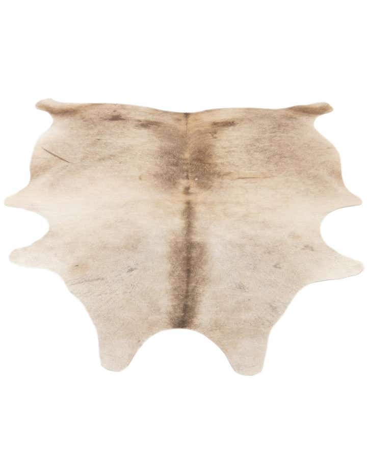 5' 4 x 6' 2 Cowhide Leather Rug