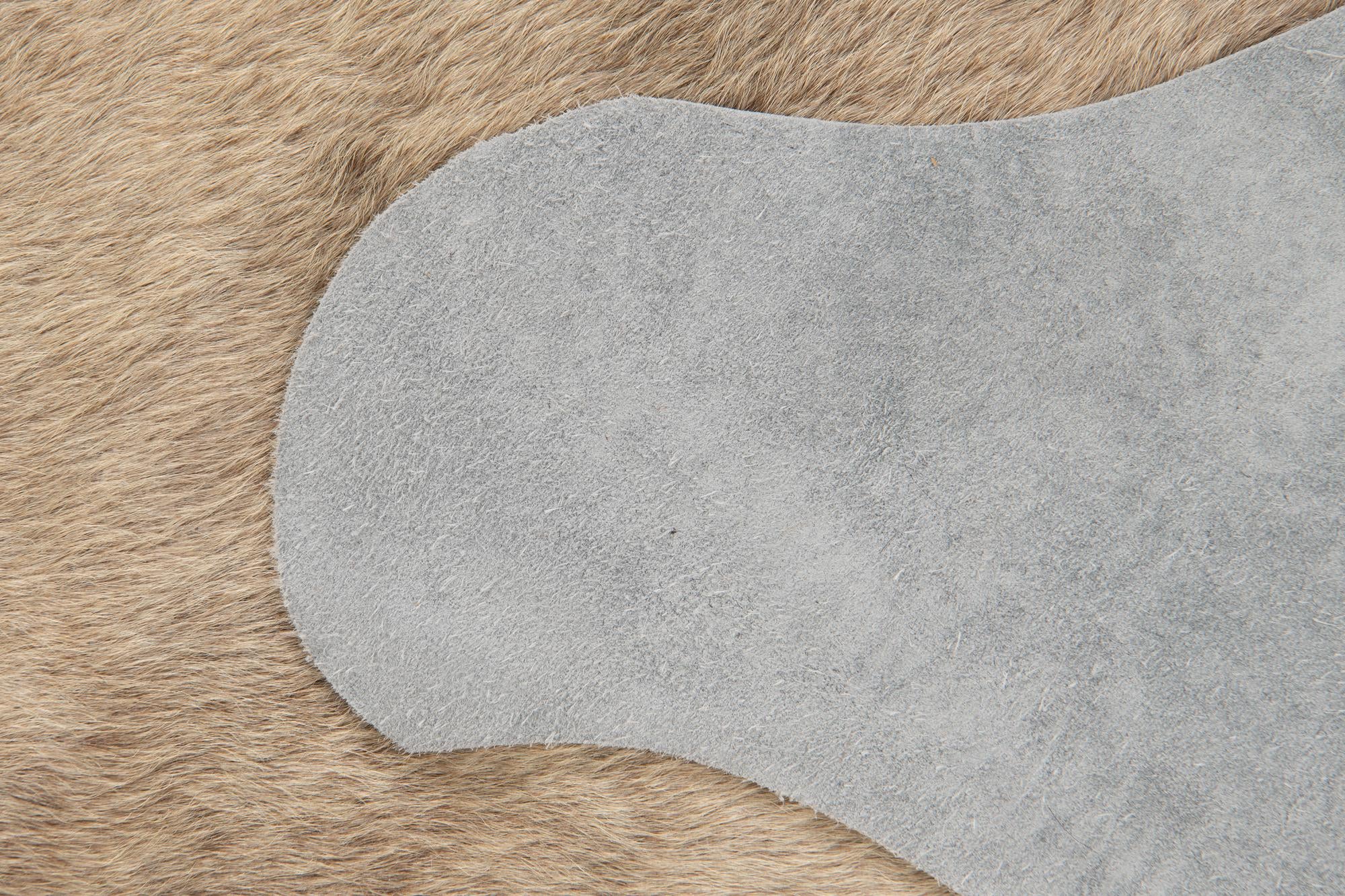 5' 4 x 6' 2 Cowhide Leather Rug