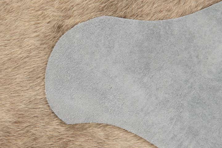 5' 4 x 6' 2 Cowhide Leather Rug