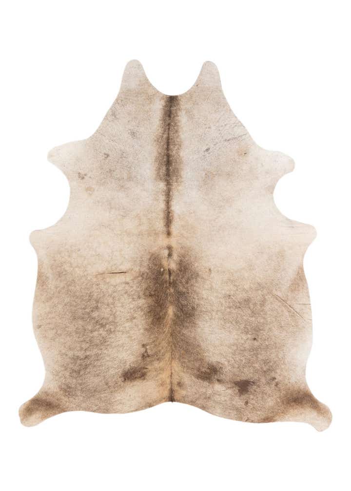 5' 4 x 6' 2 Cowhide Leather Rug