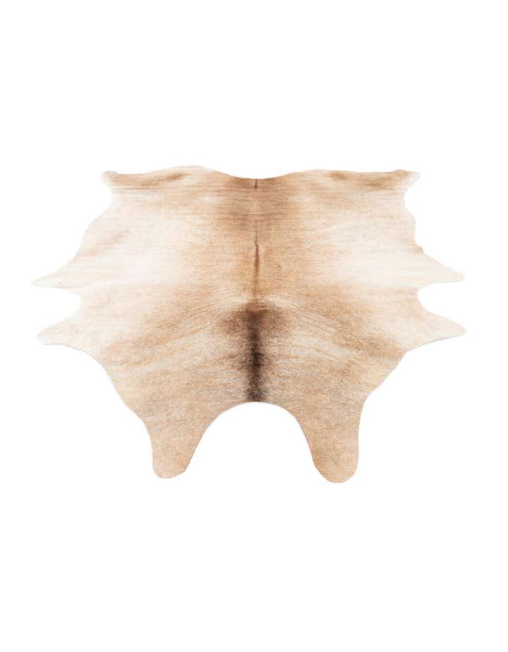 5' 5 x 6' 3 Cowhide Leather Rug