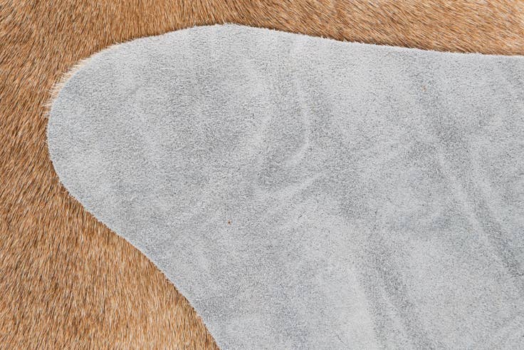 Detail image of 5' 5 x 6' 3 Cowhide Leather Rug