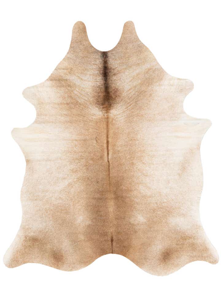 5' 5 x 6' 3 Cowhide Leather Rug