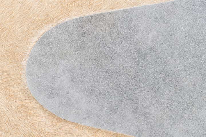 6' 9 x 7' 6 Cowhide Leather Rug
