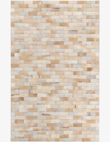 5' x 7' 9 Cowhide Leather Rug