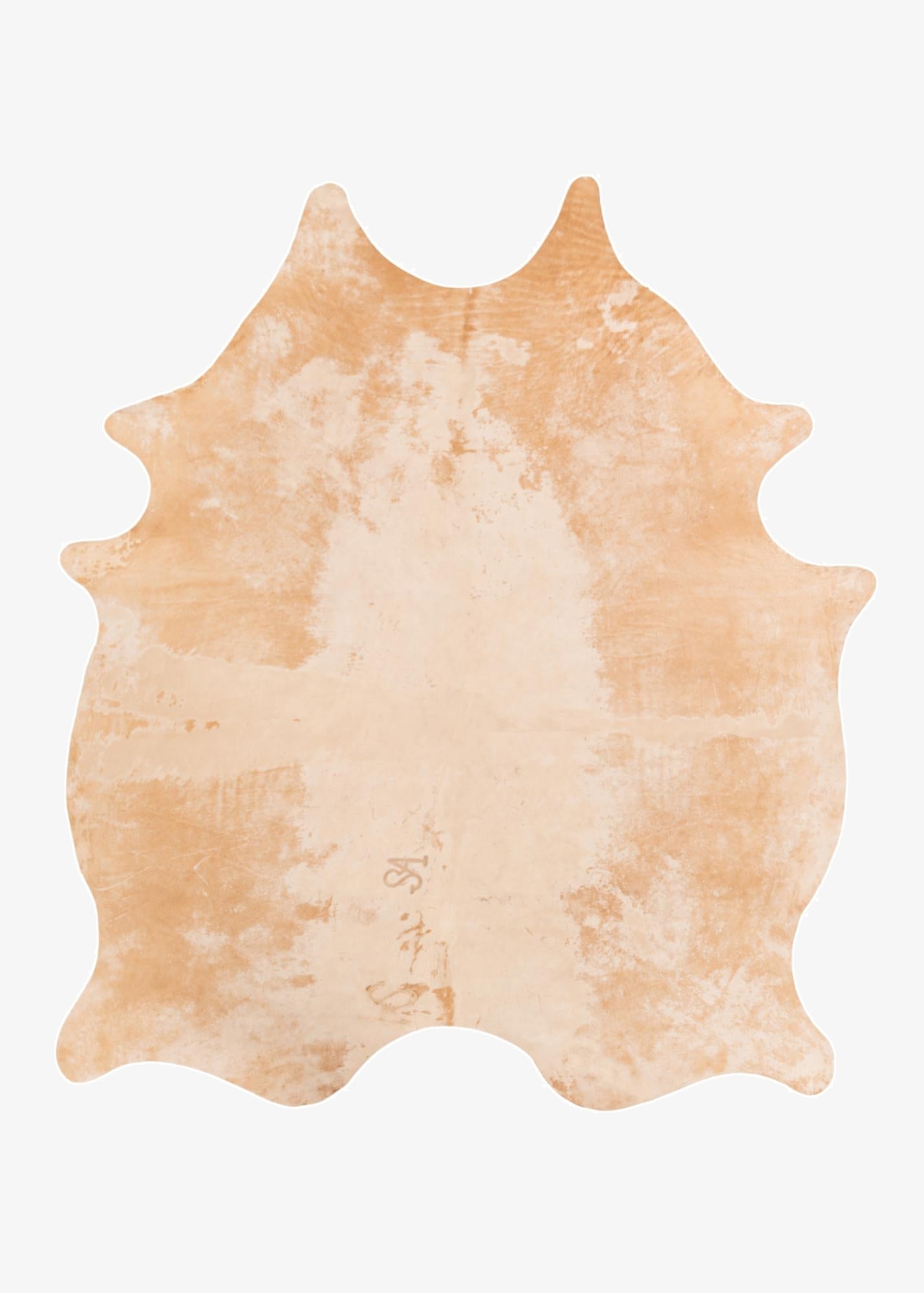 5' 10 x 7' Cowhide Leather Rug