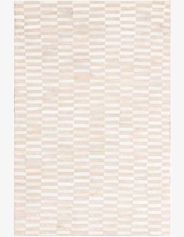 3' 10 x 5' 10 Cowhide Leather Rug