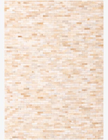 4' 8 x 6' 6 Cowhide Leather Rug