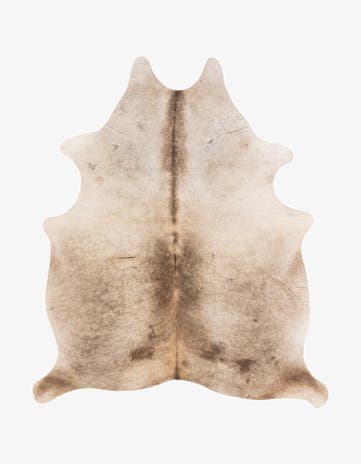 5' 4 x 6' 2 Cowhide Leather Rug