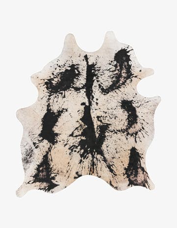 6' 3 x 7' 2 Cowhide Leather Rug