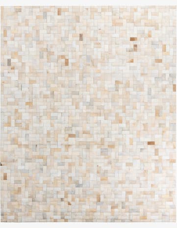 8' 1 x 10' Cowhide Leather Rug