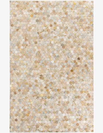 5' 2 x 8' Cowhide Leather Rug