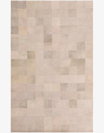 5' 2 x 7' 10 Cowhide Leather Rug