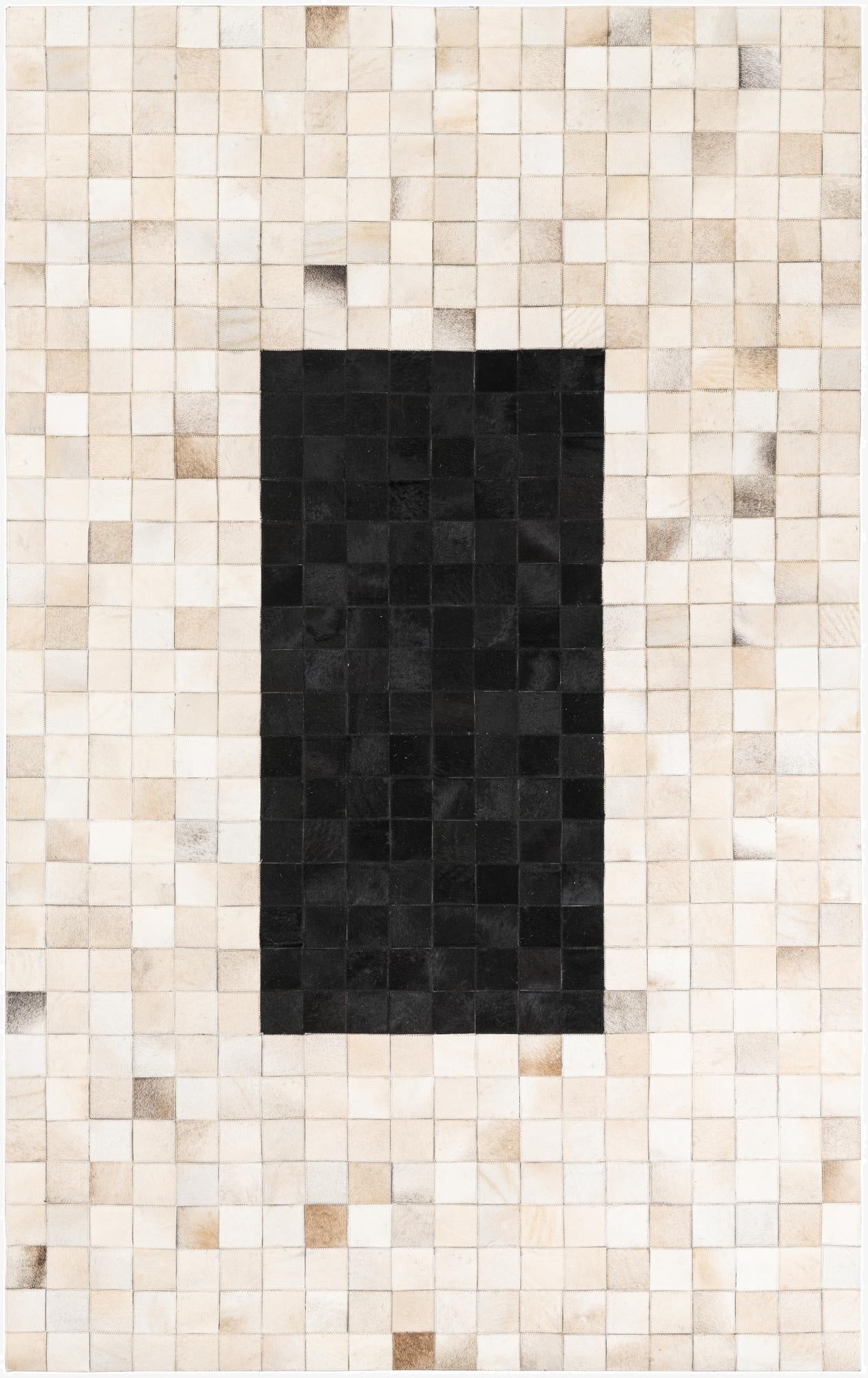5' x 8' Cowhide Leather Rug