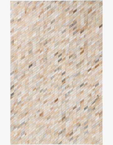 5' 2 x 8' Cowhide Leather Rug