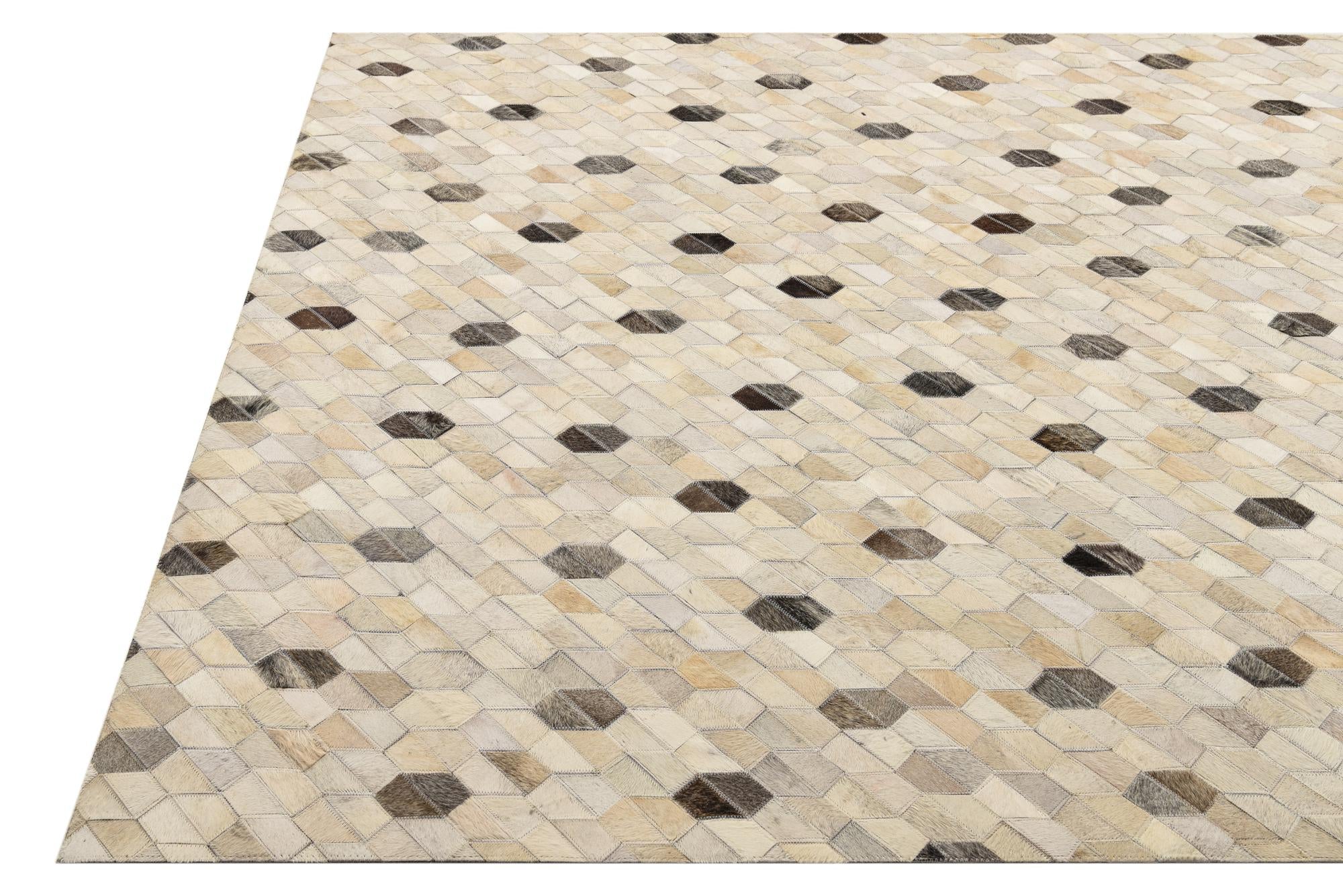 5' 4 x 7' 7 Cowhide Rug