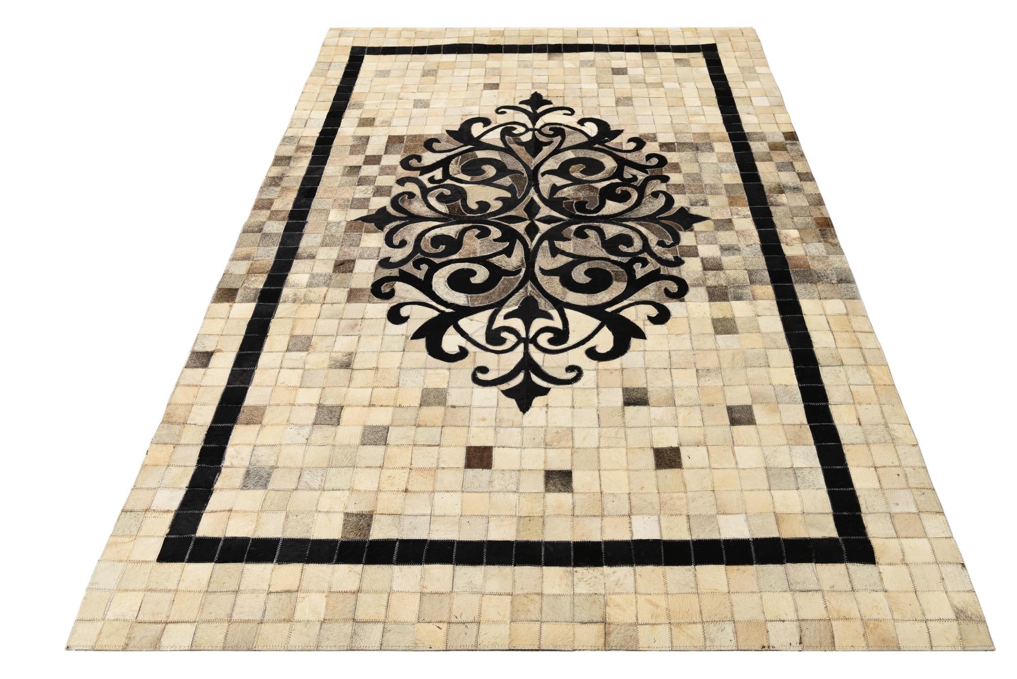 4' 10 x 7' 5 Cowhide Rug