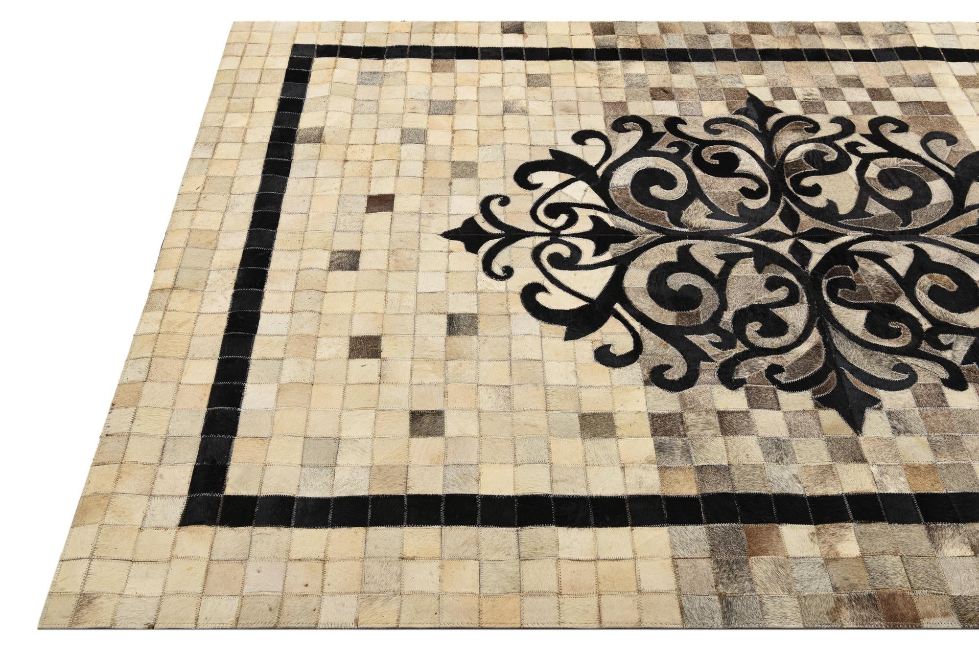 4' 10 x 7' 5 Cowhide Rug