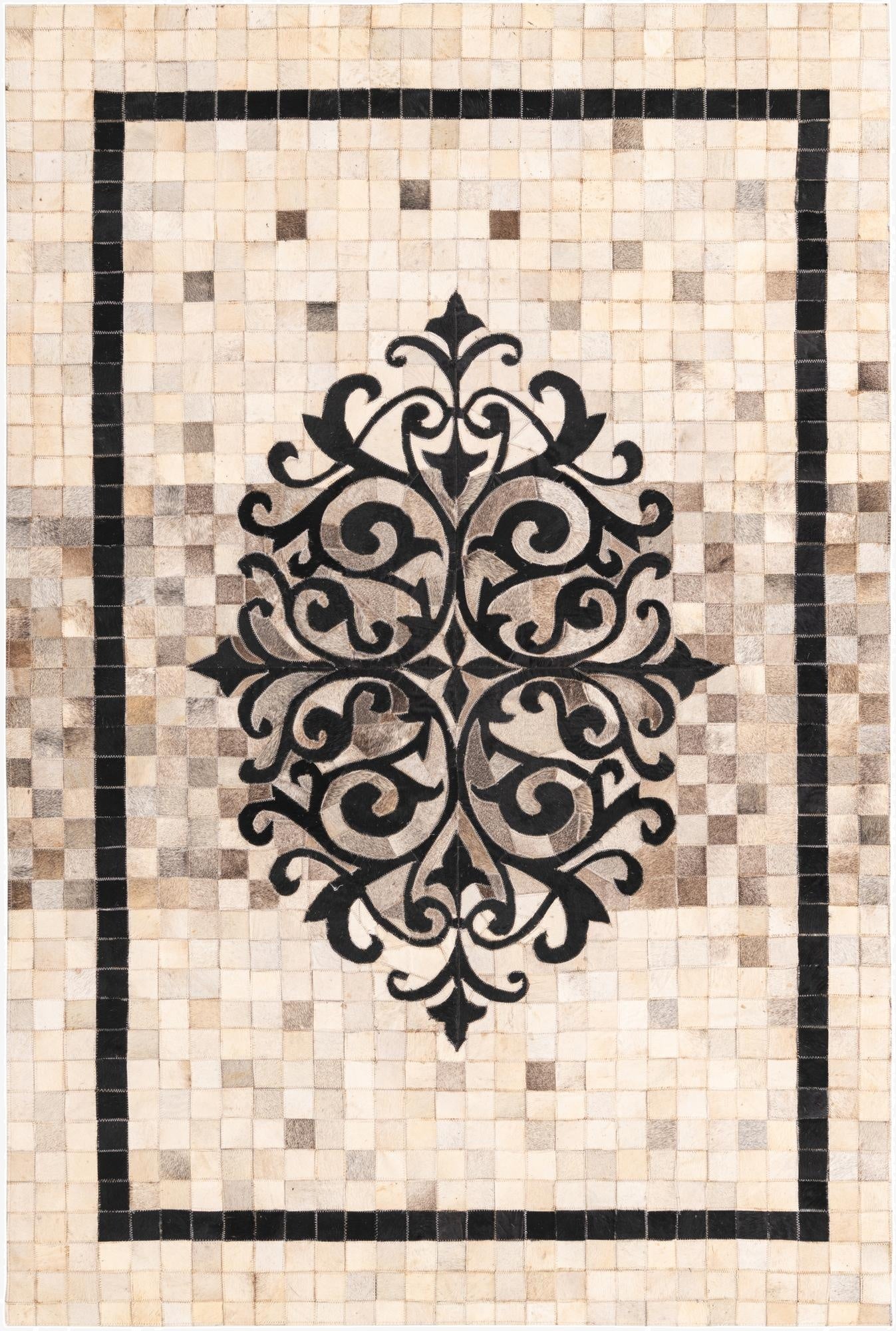 4' 10 x 7' 5 Cowhide Rug