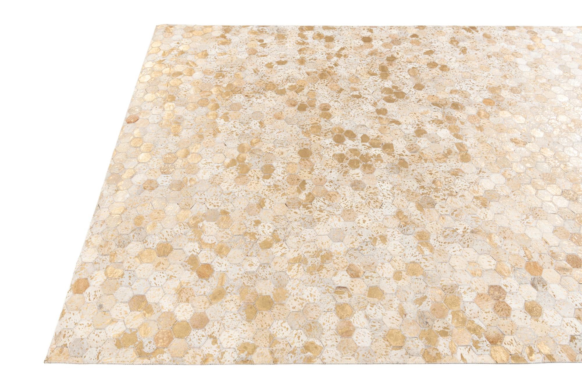 5' 3 x 7' 5 Cowhide Stocks Rug