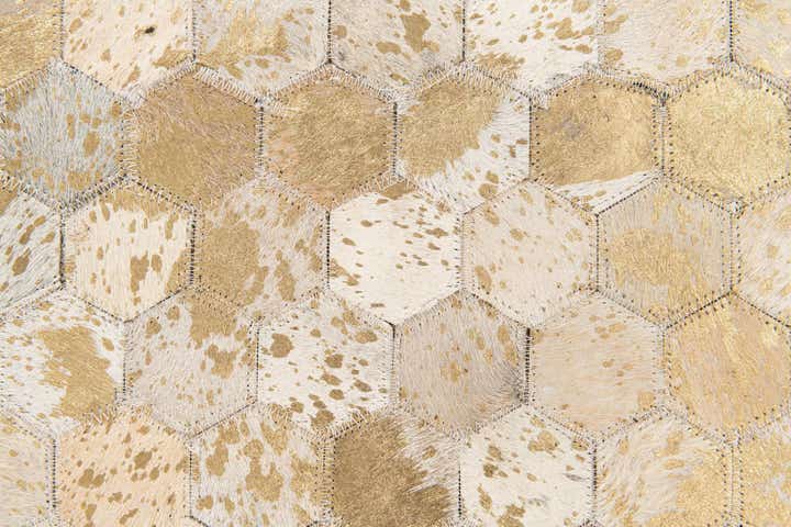 5' 3 x 7' 5 Cowhide Stocks Rug