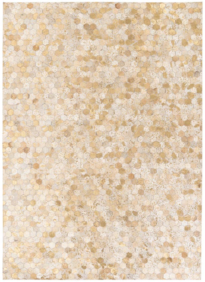Detail image of 5' 3 x 7' 5 Cowhide Stocks Rug
