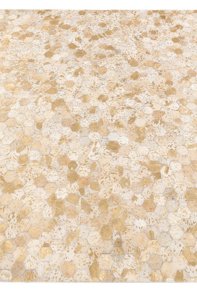 Detail image of 5' 3 x 7' 5 Cowhide Stocks Rug