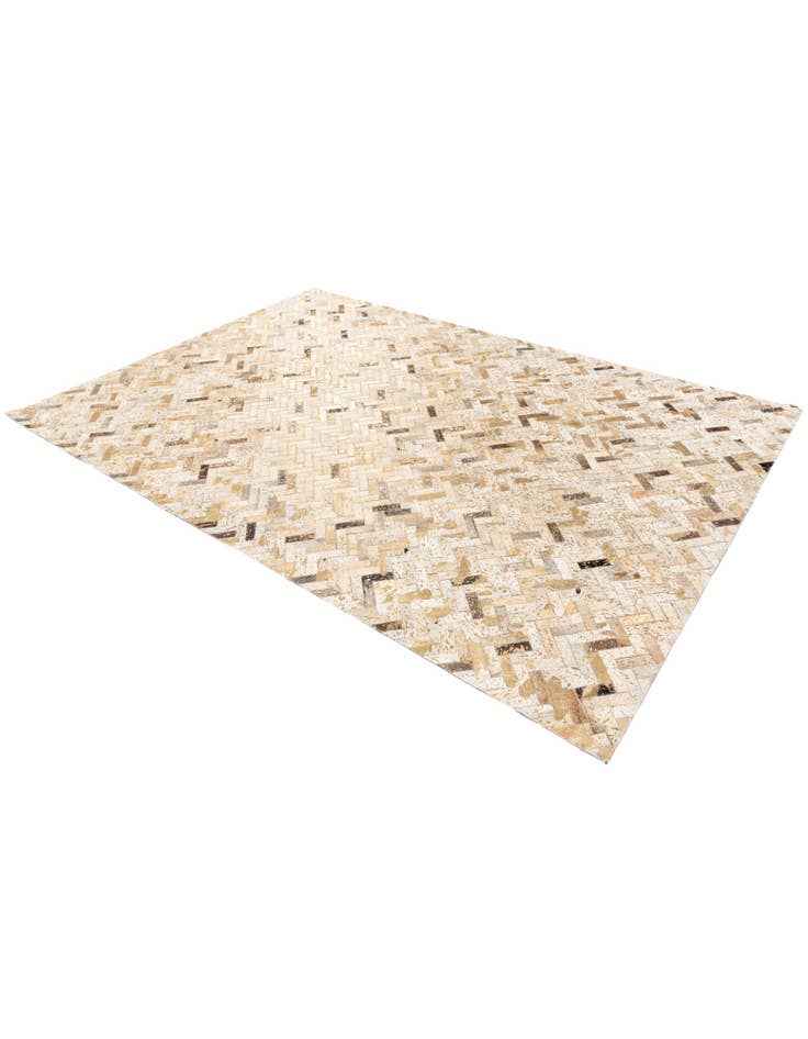 Detail image of 5' 3 x 7' 7 Cowhide Stocks Rug
