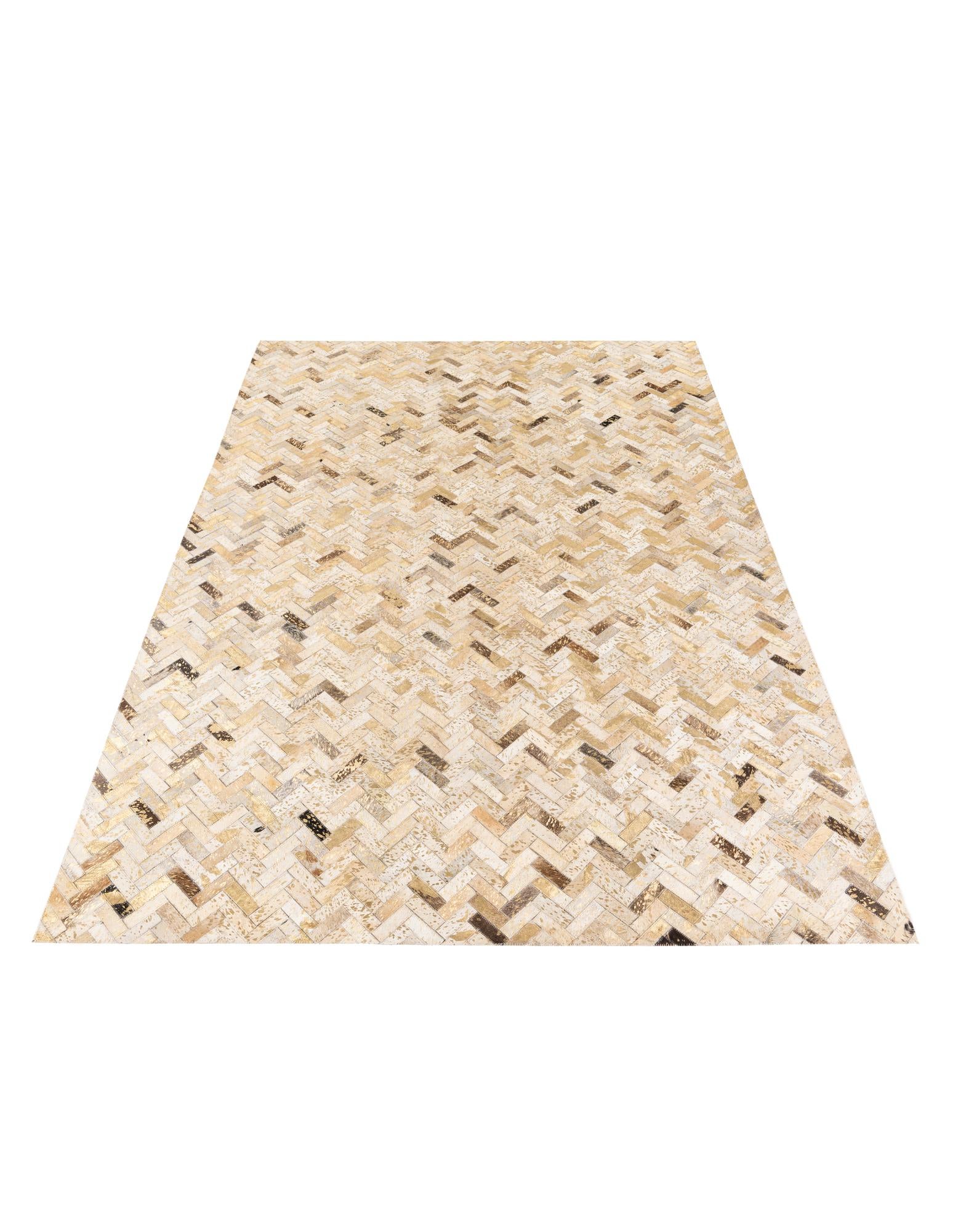 5' 3 x 7' 7 Cowhide Stocks Rug