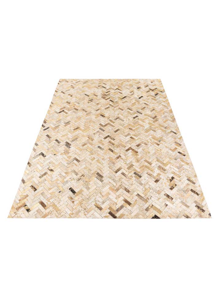 5' 3 x 7' 7 Cowhide Stocks Rug