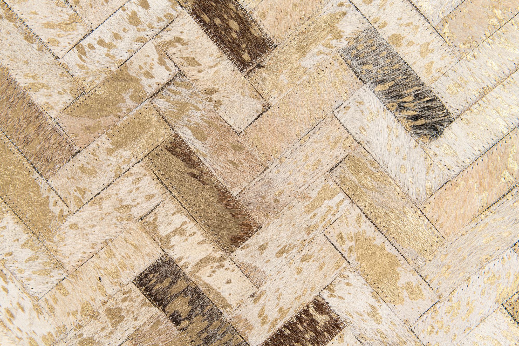 5' 3 x 7' 7 Cowhide Stocks Rug