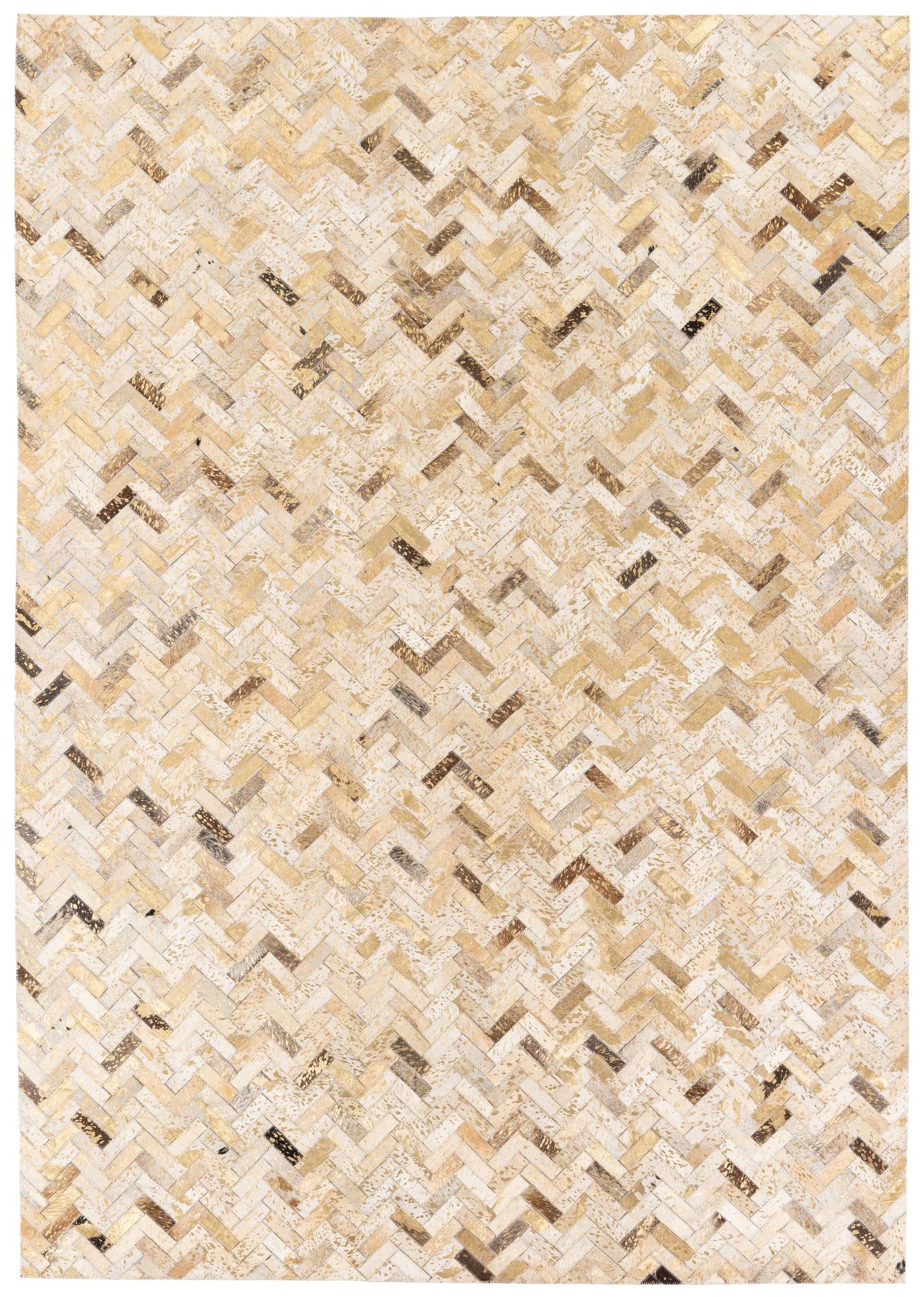 5' 3 x 7' 7 Cowhide Stocks Rug