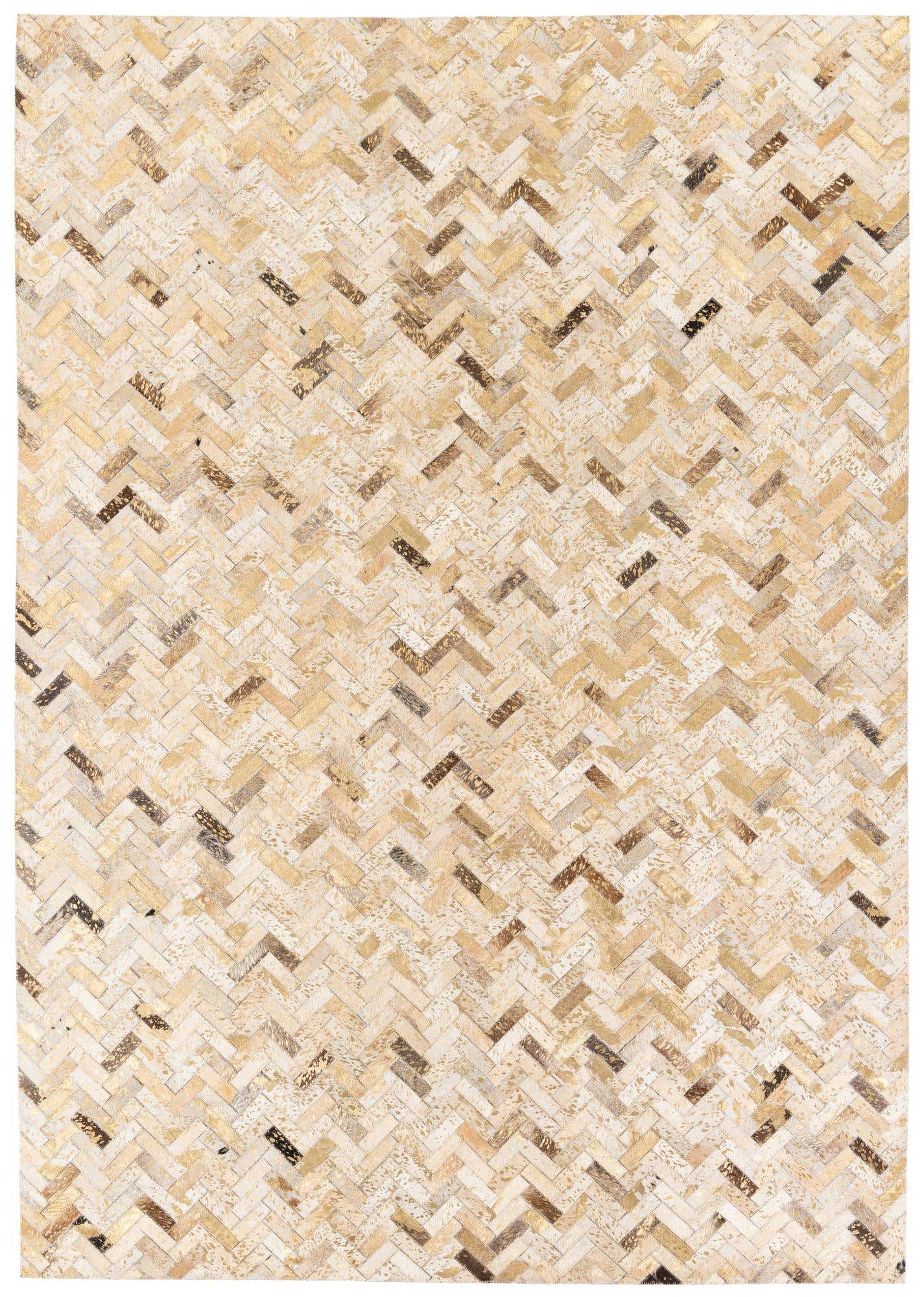 5' 3 x 7' 7 Cowhide Stocks Rug