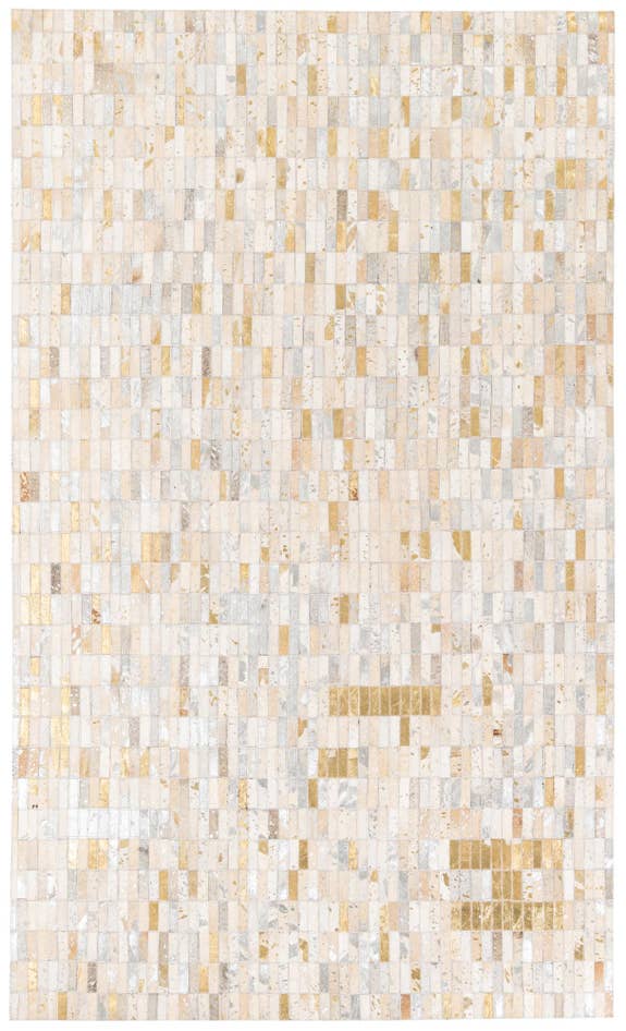 Detail image of 4' 10 x 8' 2 Cowhide Stocks Rug