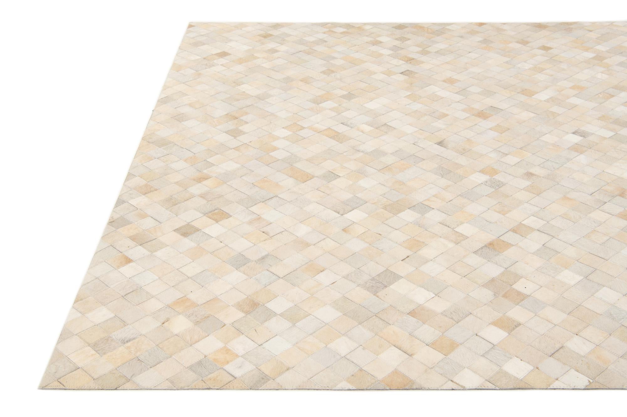 6' x 8' 11 Cowhide Stocks Rug
