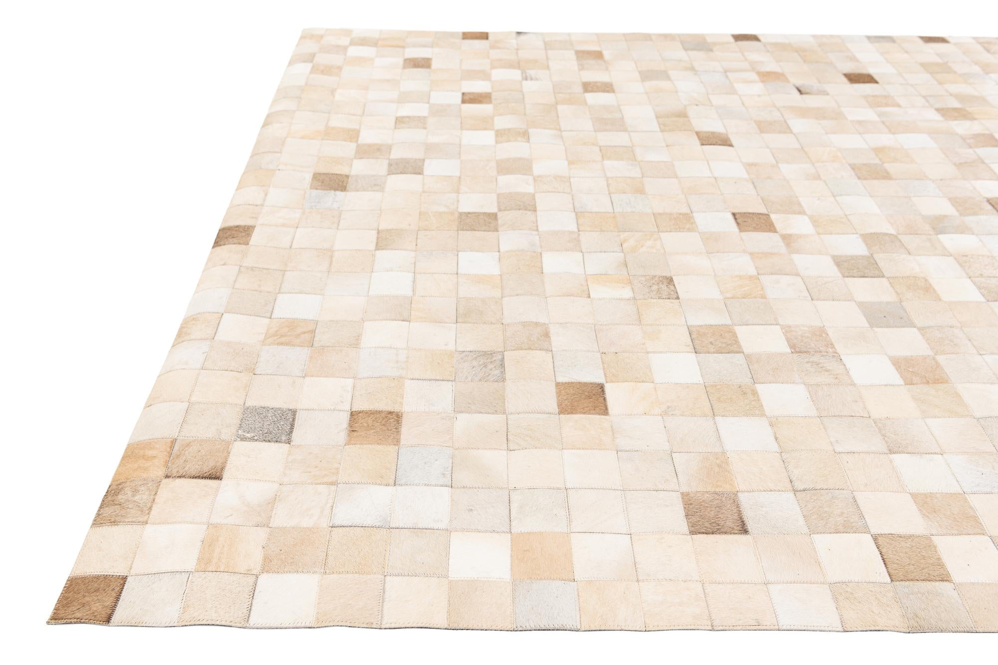 6' 8 x 9' 11 Cowhide Stocks Rug
