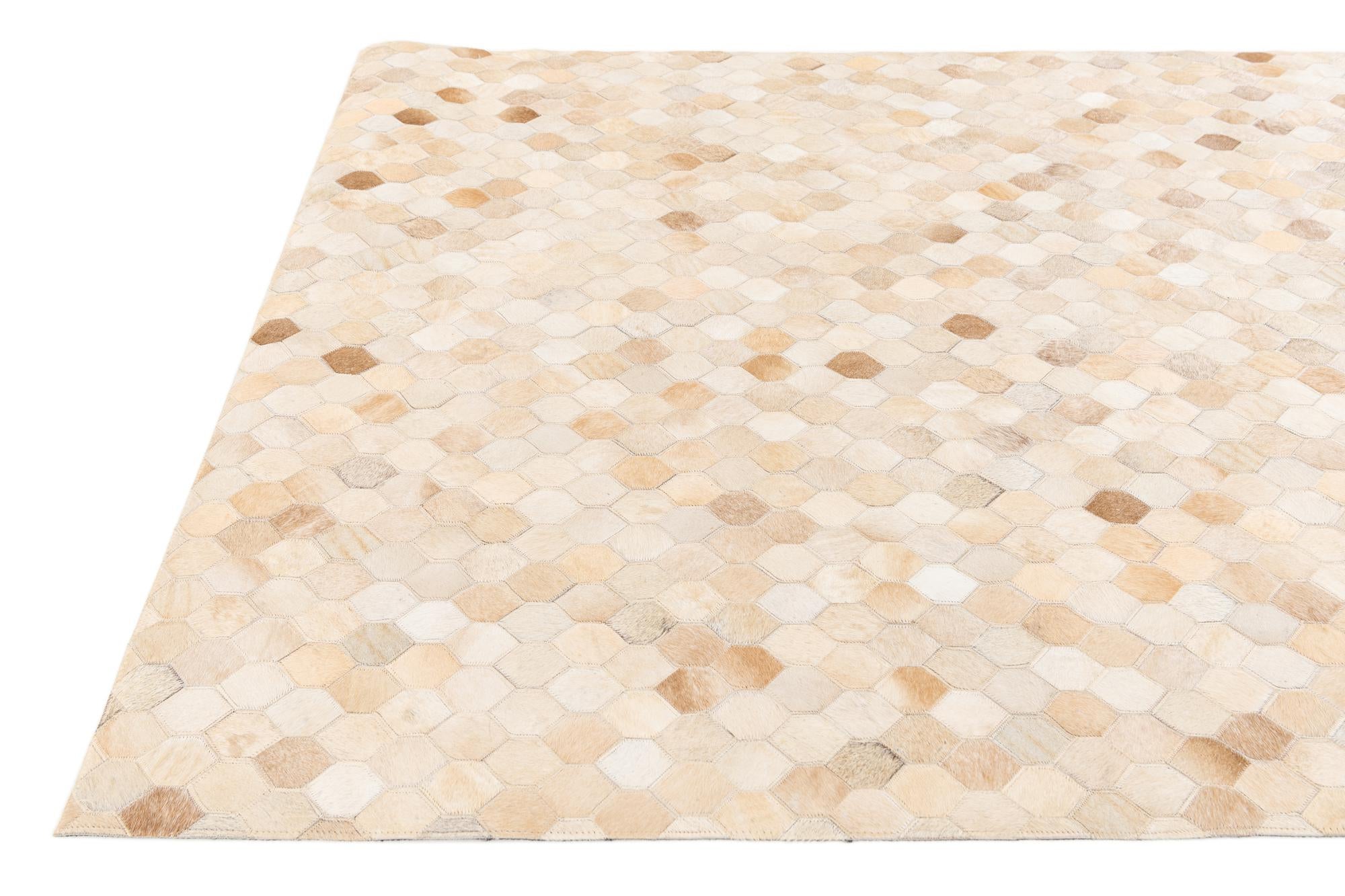 4' 8 x 6' 7 Cowhide Stocks Rug