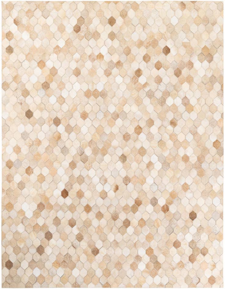 Detail image of 4' 8 x 6' 7 Cowhide Stocks Rug