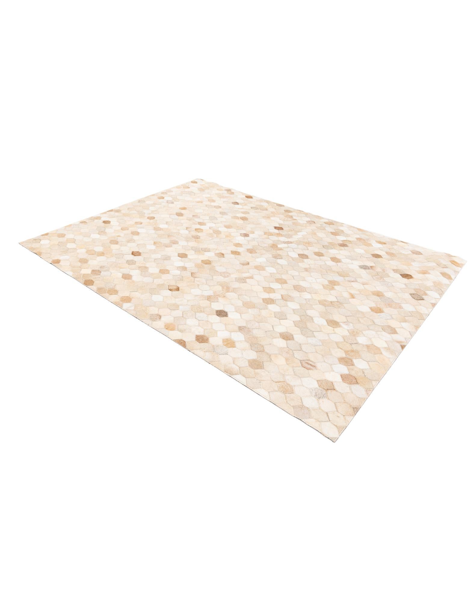 4' 6 x 6' 7 Cowhide Stocks Rug