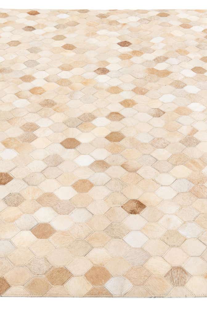 4' 6 x 6' 7 Cowhide Stocks Rug