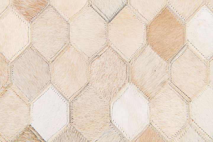 4' 6 x 6' 7 Cowhide Stocks Rug