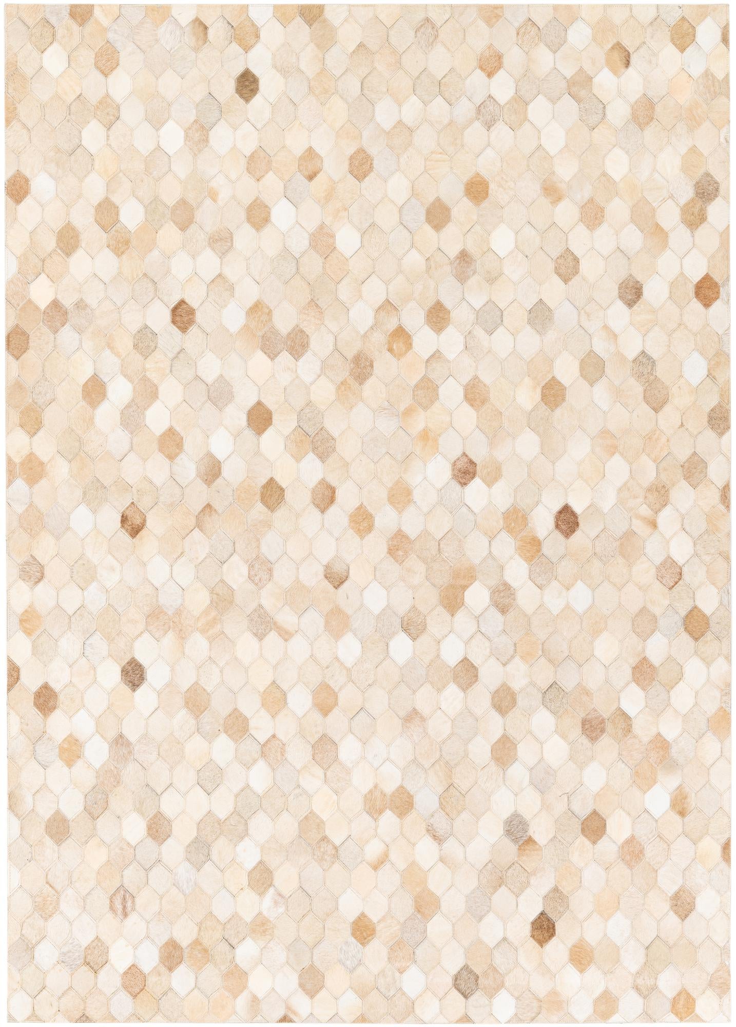 4' 6 x 6' 7 Cowhide Stocks Rug