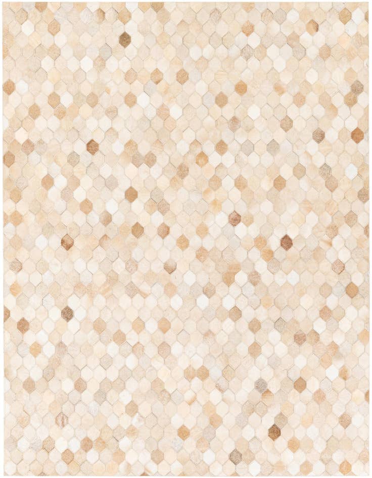 Detail image of 4' 6 x 6' 7 Cowhide Stocks Rug