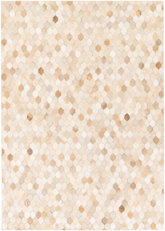 Detail image of 4' 6 x 6' 7 Cowhide Stocks Rug