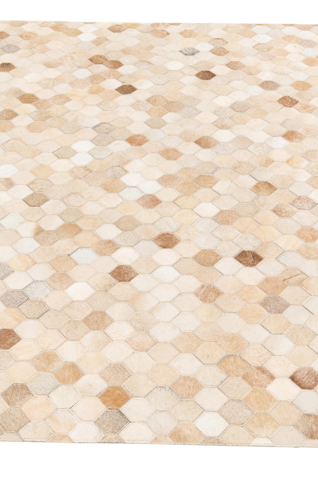 4' 9 x 6' 8 Cowhide Stocks Rug