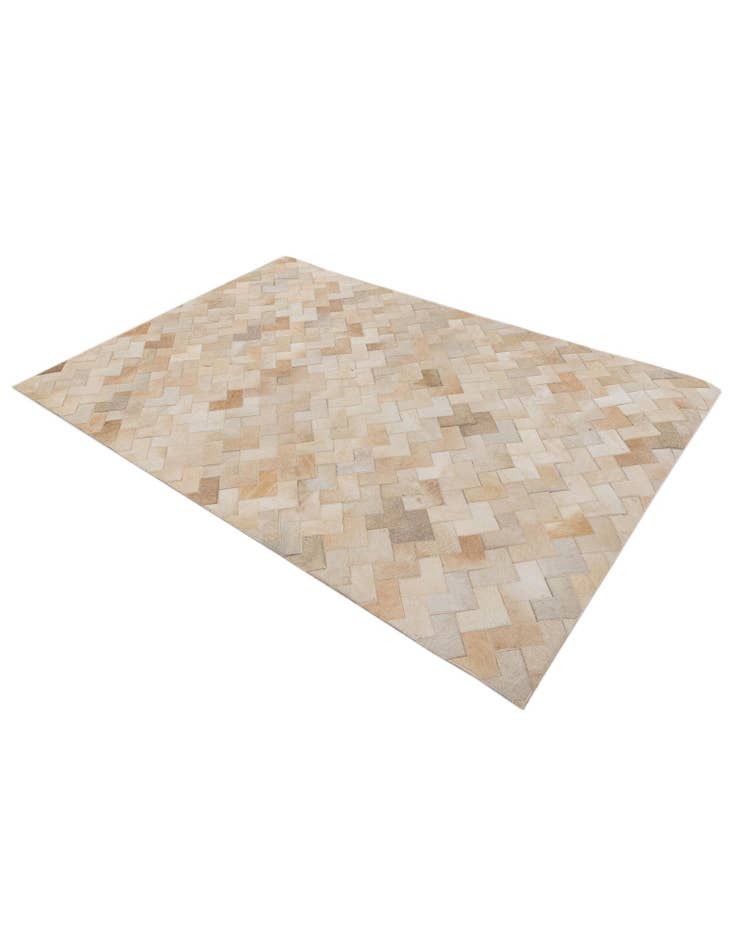 Detail image of 4' 1 x 5' 11 Cowhide Stocks Rug