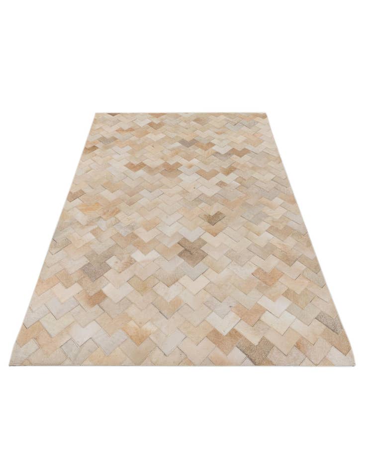 Detail image of 4' 1 x 5' 11 Cowhide Stocks Rug