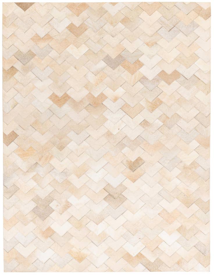 Detail image of 4' 1 x 5' 11 Cowhide Stocks Rug